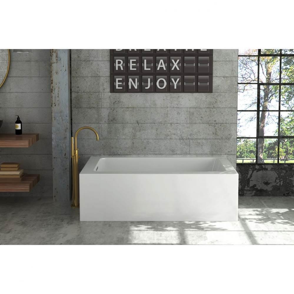 Urbania 3 Sides (Front, Left And Right) 60 x 31, Soaking Bathtub, Glossy White