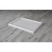 Oceania Baths SB3636C01 - Corner Shower Base,  Square cover drain , 36 x 36, Glossy White