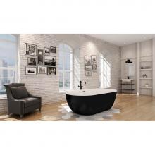 Oceania Baths KE6601 - Kelowna Freestanding 66 x 34, Soaking Bathtub, Glossy White