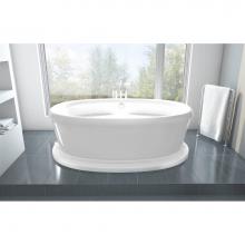 Oceania Baths LE42PD01 - Legende Freestanding 71 x 41,5, Soaking Bathtub, Glossy White