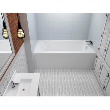 Oceania Baths LO6631LSFAM01 - Loft Alcove 66 x 31, AeroMassage Bathtub, Glossy White