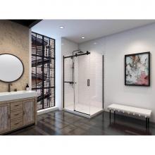 Oceania Baths PBSD60R32BK - Marelia Sliding 60 x 32,  Shower Doors, Matte Black, 8mm Clear treated glass