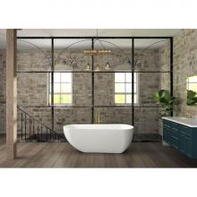 Oceania Baths MU6701 - Muskoka Freestanding 67 x 36, Soaking Bathtub, Glossy White