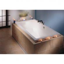 Oceania Baths NA24AM01 - Nature Deck Mount 74 x 42, AeroMassage Bathtub, Glossy White