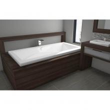 Oceania Baths FR72ARCA01 - Freedom 72 x 36,Deck Mount ComfortAir Bathtub, Glossy White