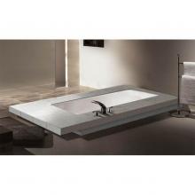 Oceania Baths LI72AM01 - Liberty Deck Mount 72 x 32, AeroMassage Bathtub, Glossy White