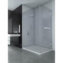 Oceania Baths PR23648BK - California Pivoted 36 x 48,  Shower Doors, Matte Black, 8mm Clear treated glass