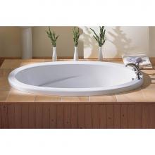 Oceania Baths RO65AM01 - Rose Deck Mount 65 x 35, AeroMassage Bathtub, Glossy White