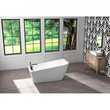 Oceania Baths SI63DMF01 - Sikome Freestanding 63 x 31, Soaking Bathtub, Glossy White