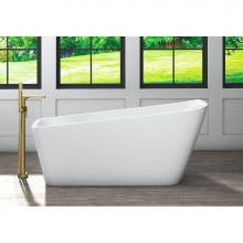 Oceania Baths SI63AM01 - Sikome Freestanding 63 x 31, AeroMassage Bathtub, Glossy White