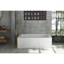 Oceania Baths UR6031RSFLRLI01 - Urbania 3 Sides (Front, Left And Right) 60 x 31, Soaking Bathtub, Glossy White