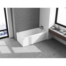 Oceania Baths UR6031LSFR01 - Urbania 2 Sides (Front And Right) 60 x 31, Soaking Bathtub, Glossy White