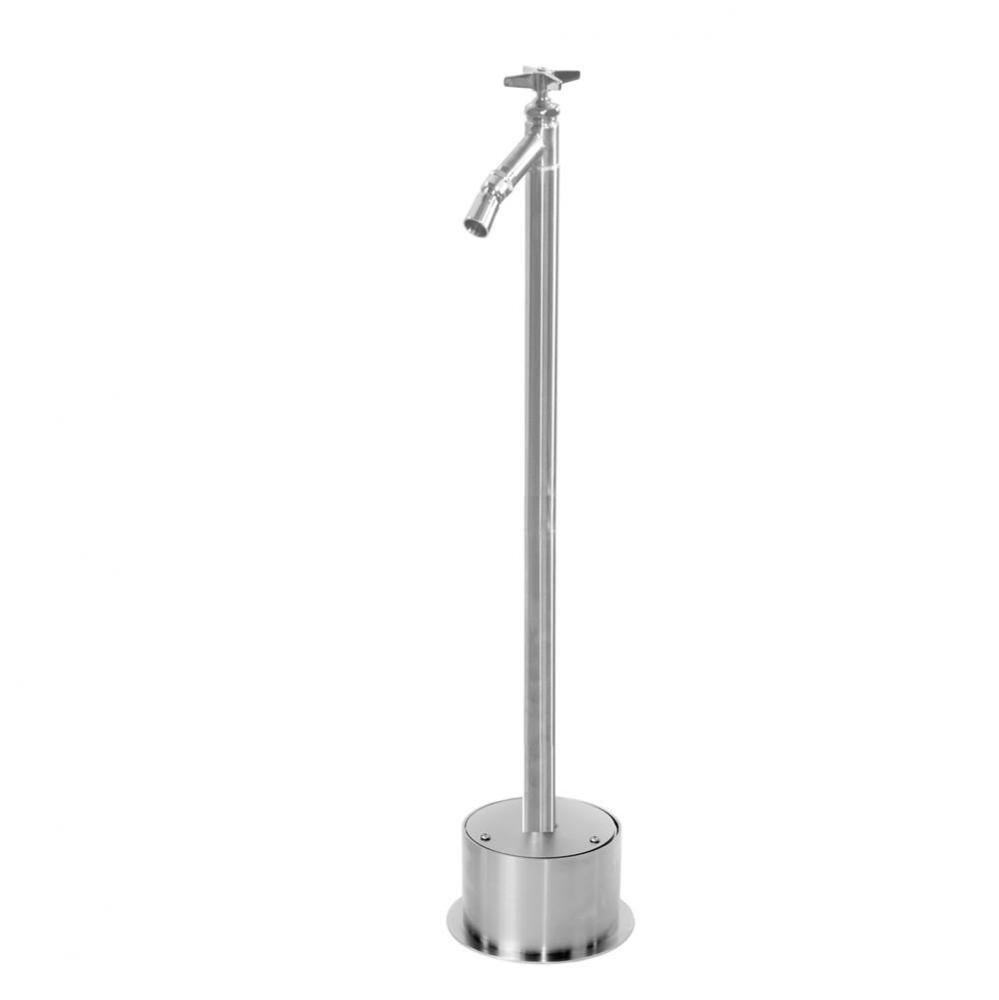 Free Standing Single Supply Cross Handle Foot Shower