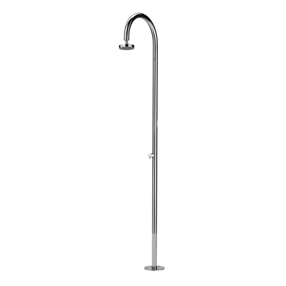 ''Origo'' Free Standing Single Supply Shower Unit - 5'' Chrome Showe