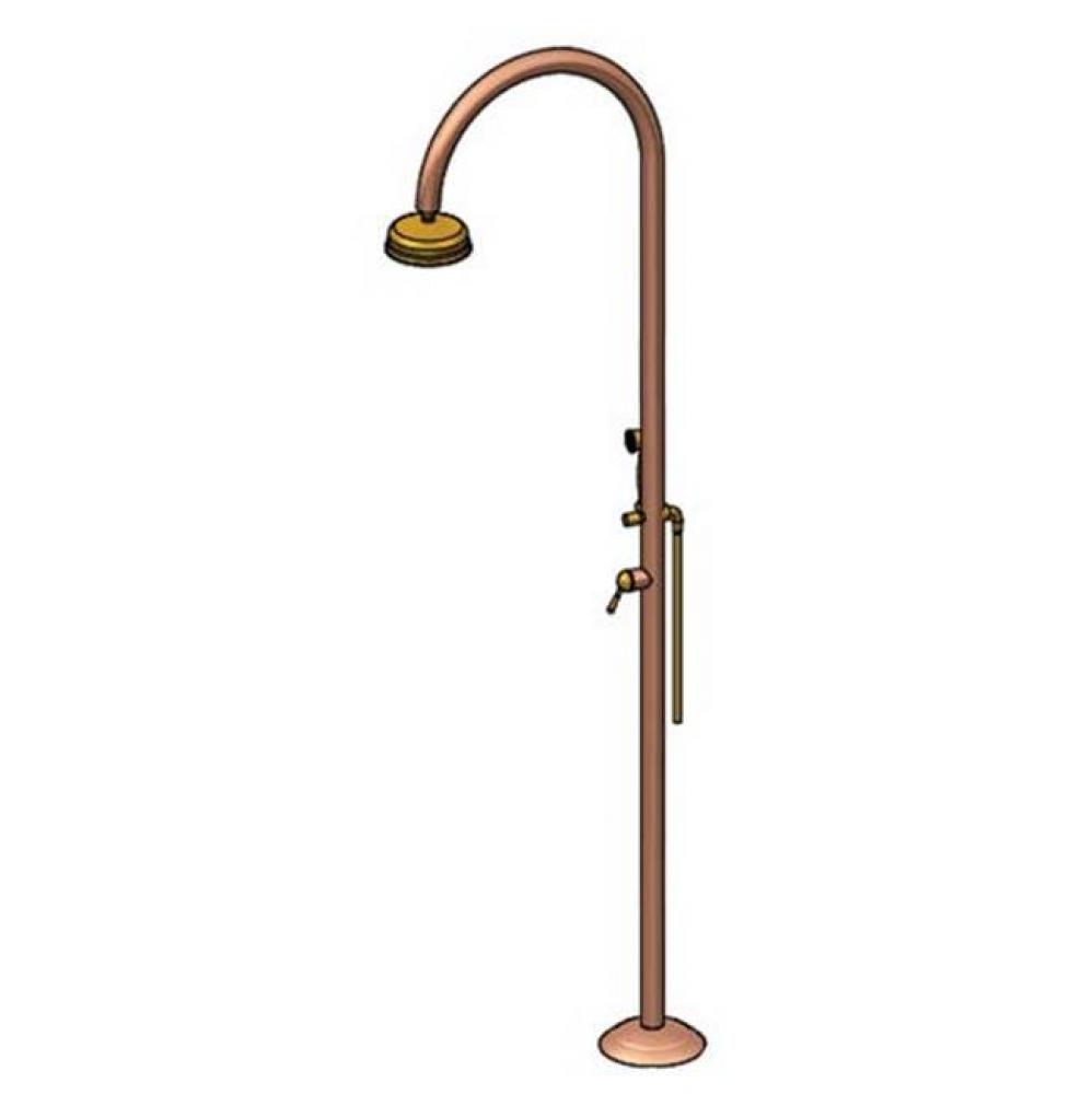 ''Origo'' Free Standing Hot & Cold Copper Shower Unit - Hand Spray -  8&ap