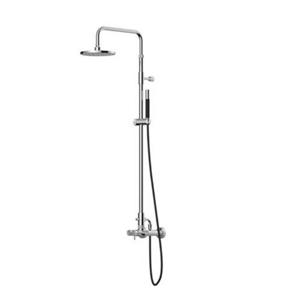 ''Waterline'' Wall Mount Hot & Cold Shower Unit - Single Handle Valve - Ha