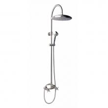 Outdoor Shower CAP-113DDS-12 - Wall Mount Hot & Cold Shower - ''Collana'' Cross Handle Valve, 12'&ap