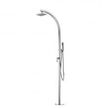 Outdoor Shower FTA-Q53-HCHS - ''Arko'' Free Standing Hot & Cold Shower Unit - Hand Spray - 10'&apos