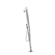 Outdoor Shower FTA-Q70-HCHS - ''Zenit'' Free Standing Hot & Cold Shower Unit - Hand Spray - Concealed Sh