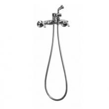 Outdoor Shower WMHS-0101-HC - Wall Mount  Hot & Cold Hand Spray - ADA Lever Handle Valve, Hand Spray & Hose