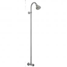 Outdoor Shower WM-442-ADA-SS - Wall Mount Single Supply Shower - ADA Metered Valve, 3'' Shower Head - Stainless Steel