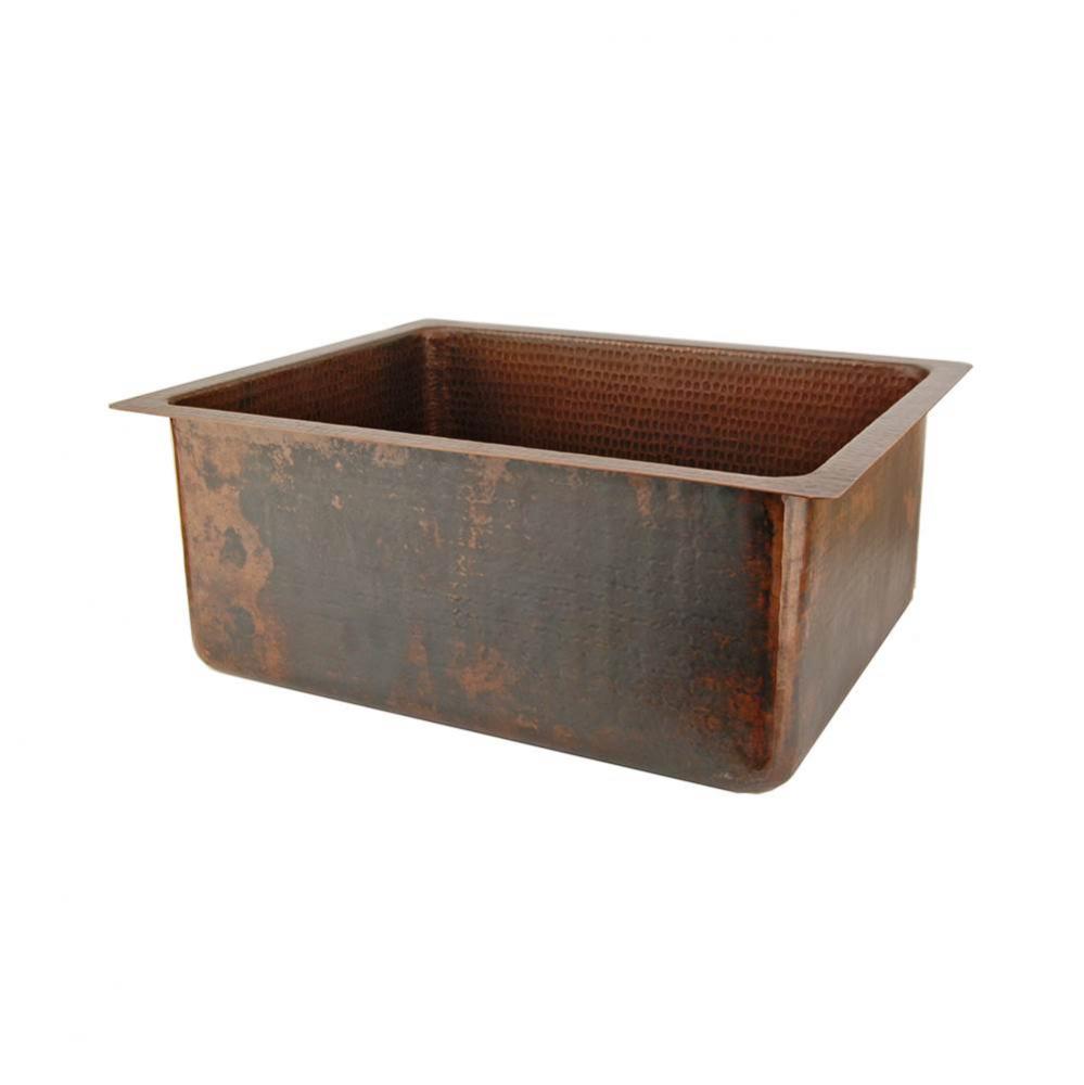 20'' Hammered Copper Kitchen/Bar/Prep Single Basin Sink