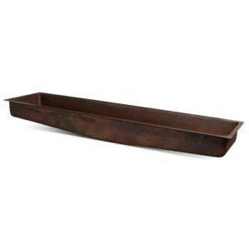 60'' Rectangle Under Counter Hammered Copper Bathroom Sink