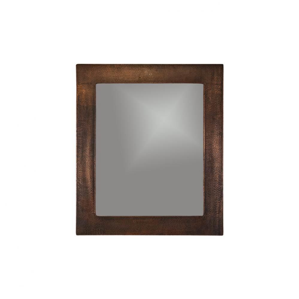 36'' Hand Hammered Rectangle Copper Mirror