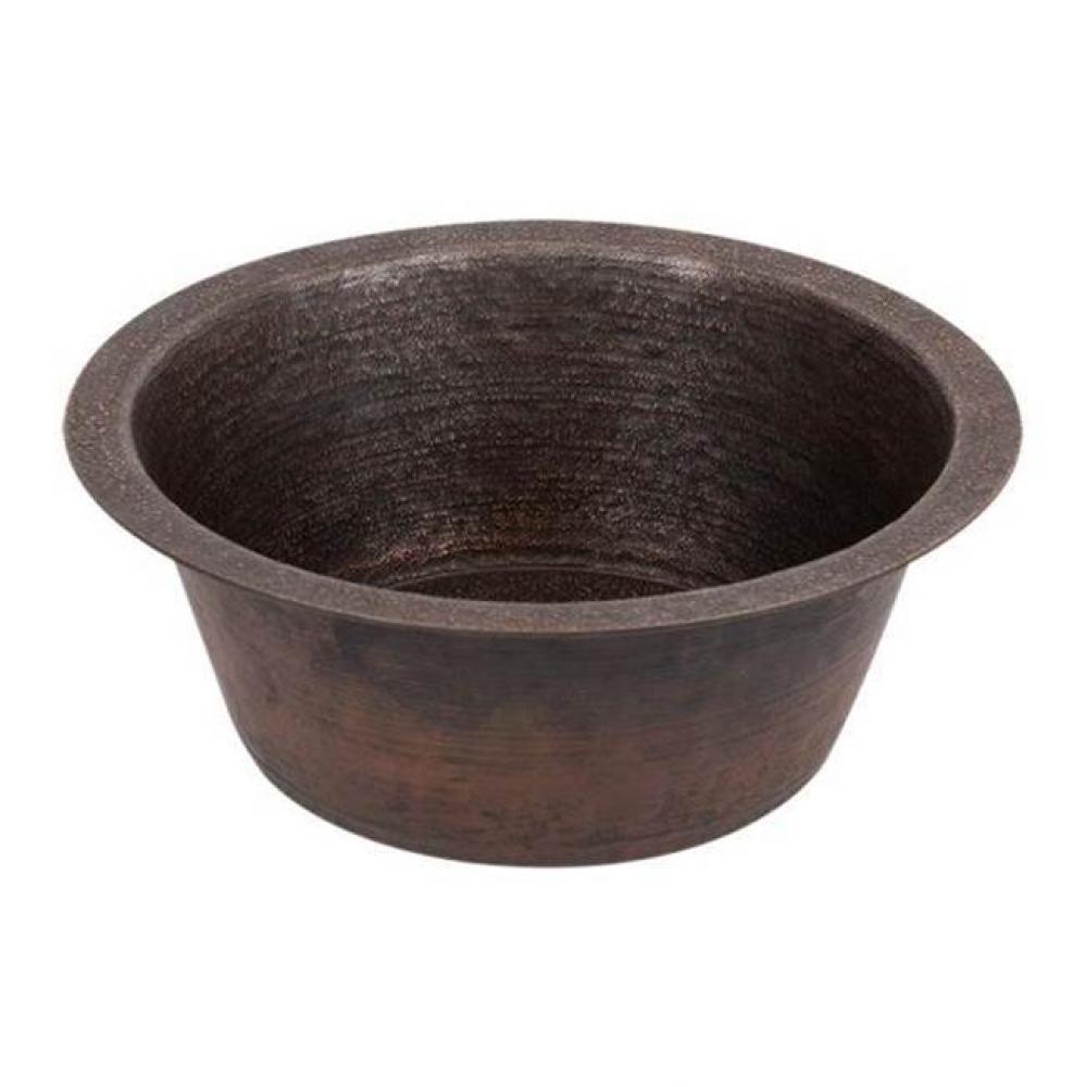 14'' Round Terra Firma Copper Prep Sink w/ 2'' Drain Size