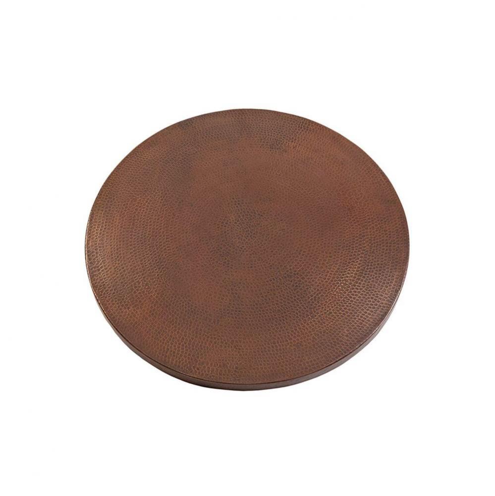 30'' Round Hammered Copper Table Top