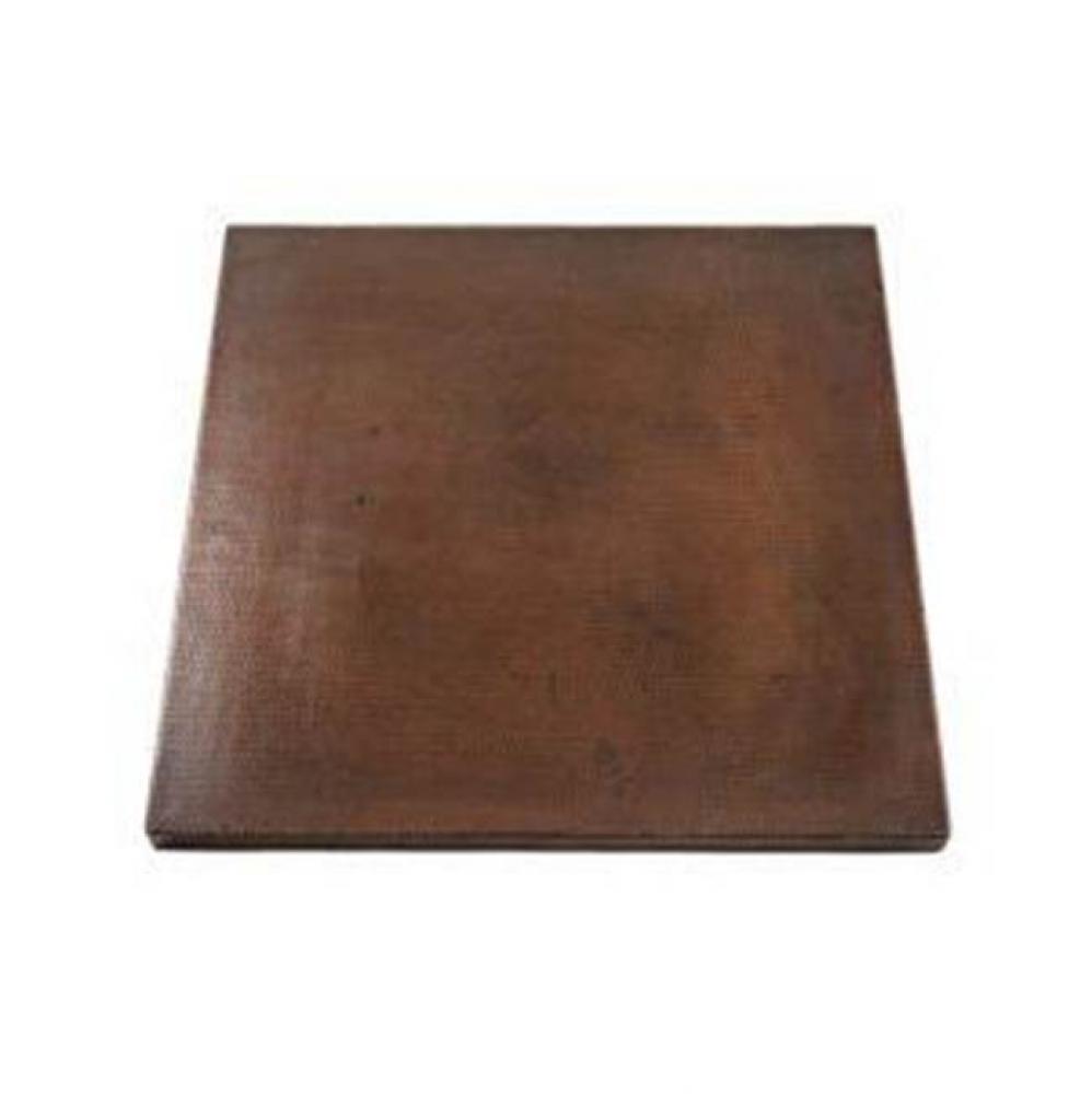 24'' Square Hammered Copper Table Top