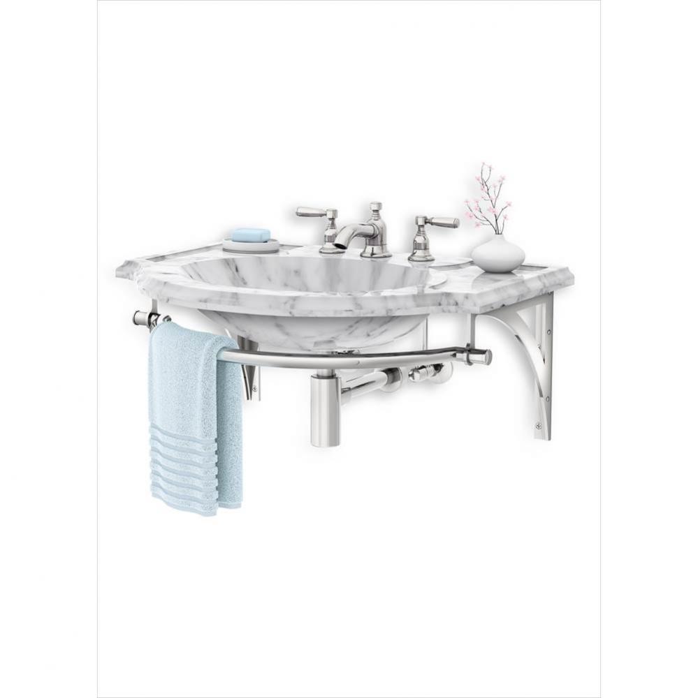 Regency Wall Mount Vanity Console - 2 Bracket Configuration