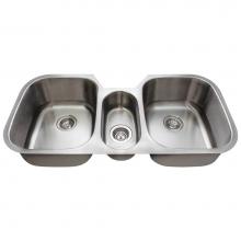 Polaris Sinks P1254-16 - Triple Bowl Stainless