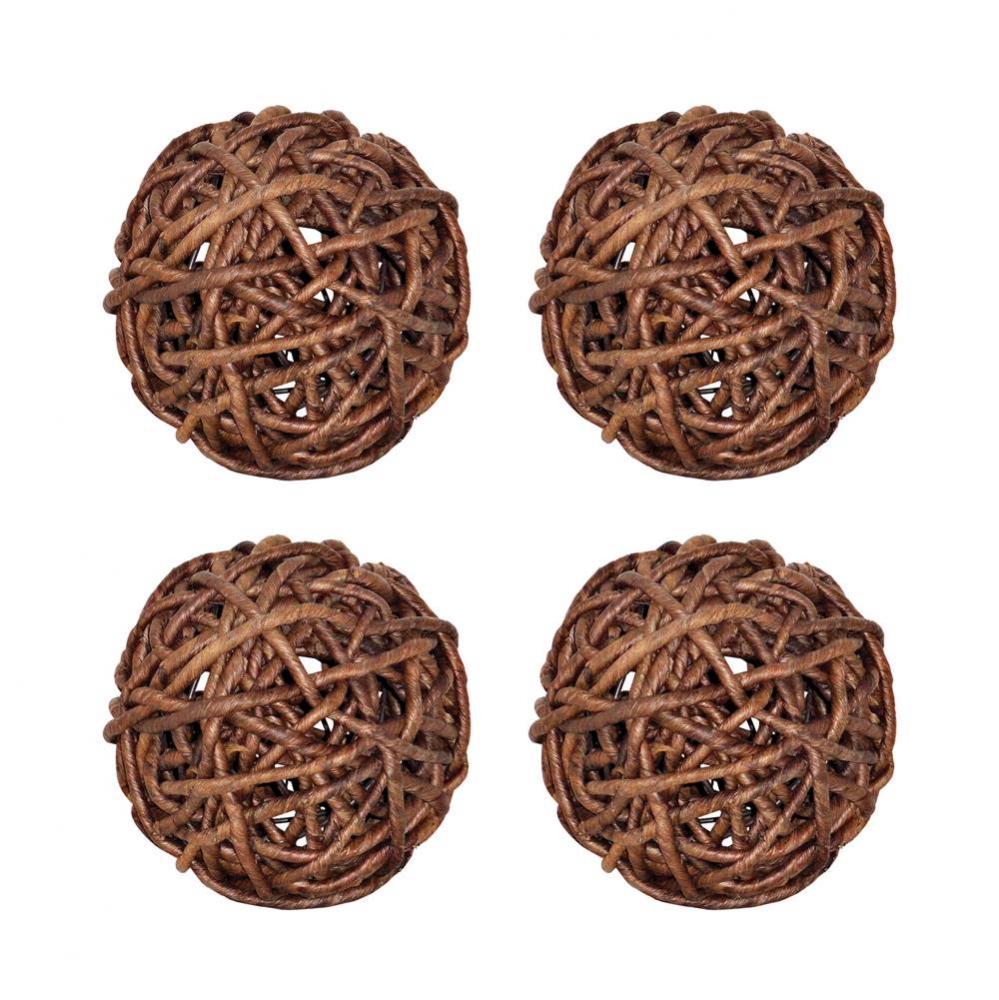 Woven Set of 4 Spheres -