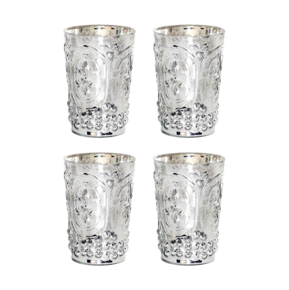 Fleur Set of 4 Embossed