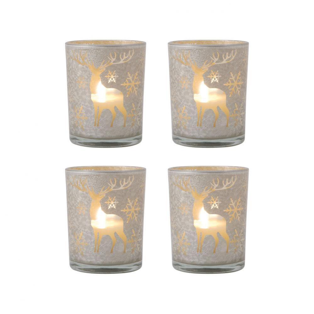 Reindeer Set of 4 Pillar