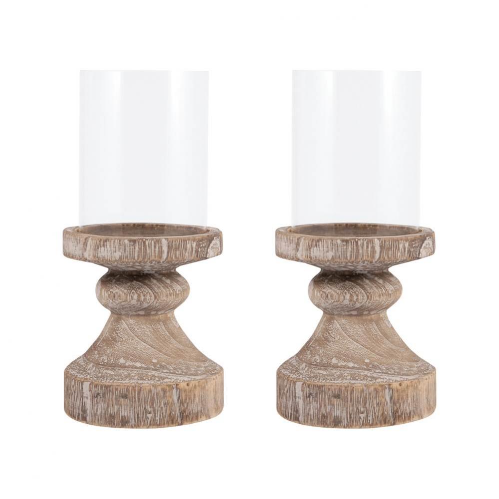 Timberline Set of 2 Pillar Holders