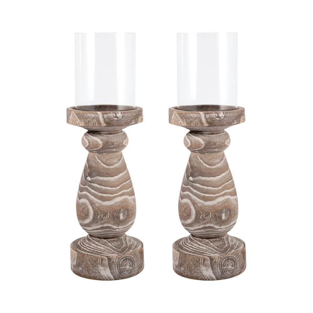 Timberline Set of 2 Pillar Holders