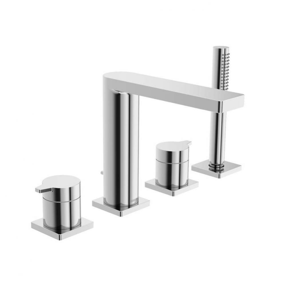 Riva X 4-Hole Roman Tub Trim Kit, Chrome