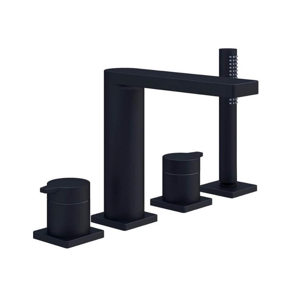 Riva X 4-Hole Roman Tub Trim Kit, Matte Black