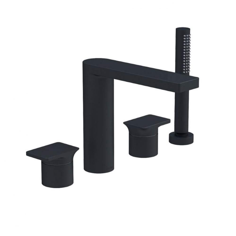 Strata 4-Hole Roman Tub Trim Kit, Matte Black