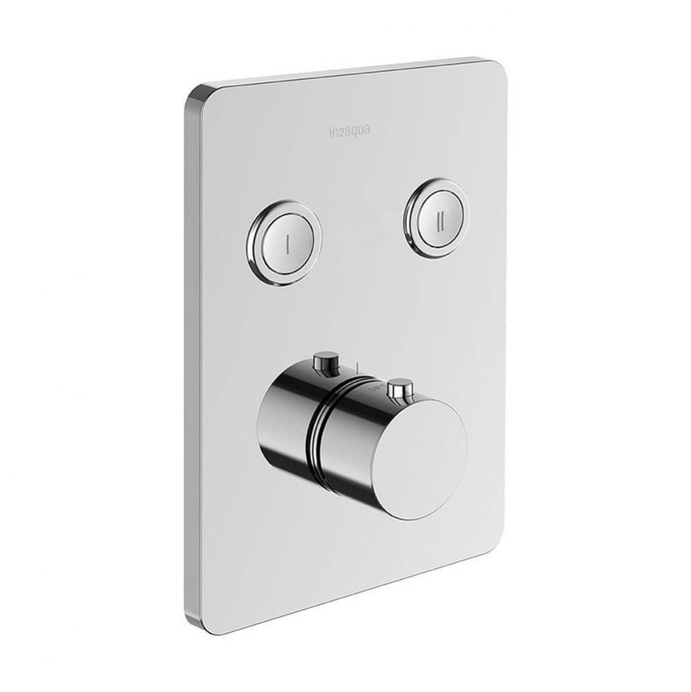 Urban X Thermostatic Valve Trim Kit With 2 Push-Button, Chrome