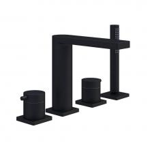 In2aqua 1202 2 70 2 - Lana X 4-Hole Roman Tub Trim Kit, Matte Black