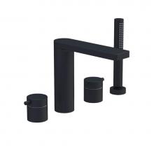 In2aqua 1302 2 70 2 - Lana 4-Hole Roman Tub Trim Kit, Matte Black