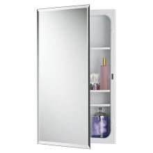 Jensen Medicine Cabinets 1459MOD - HORIZON 1DR 16X26 BVL HY/ST