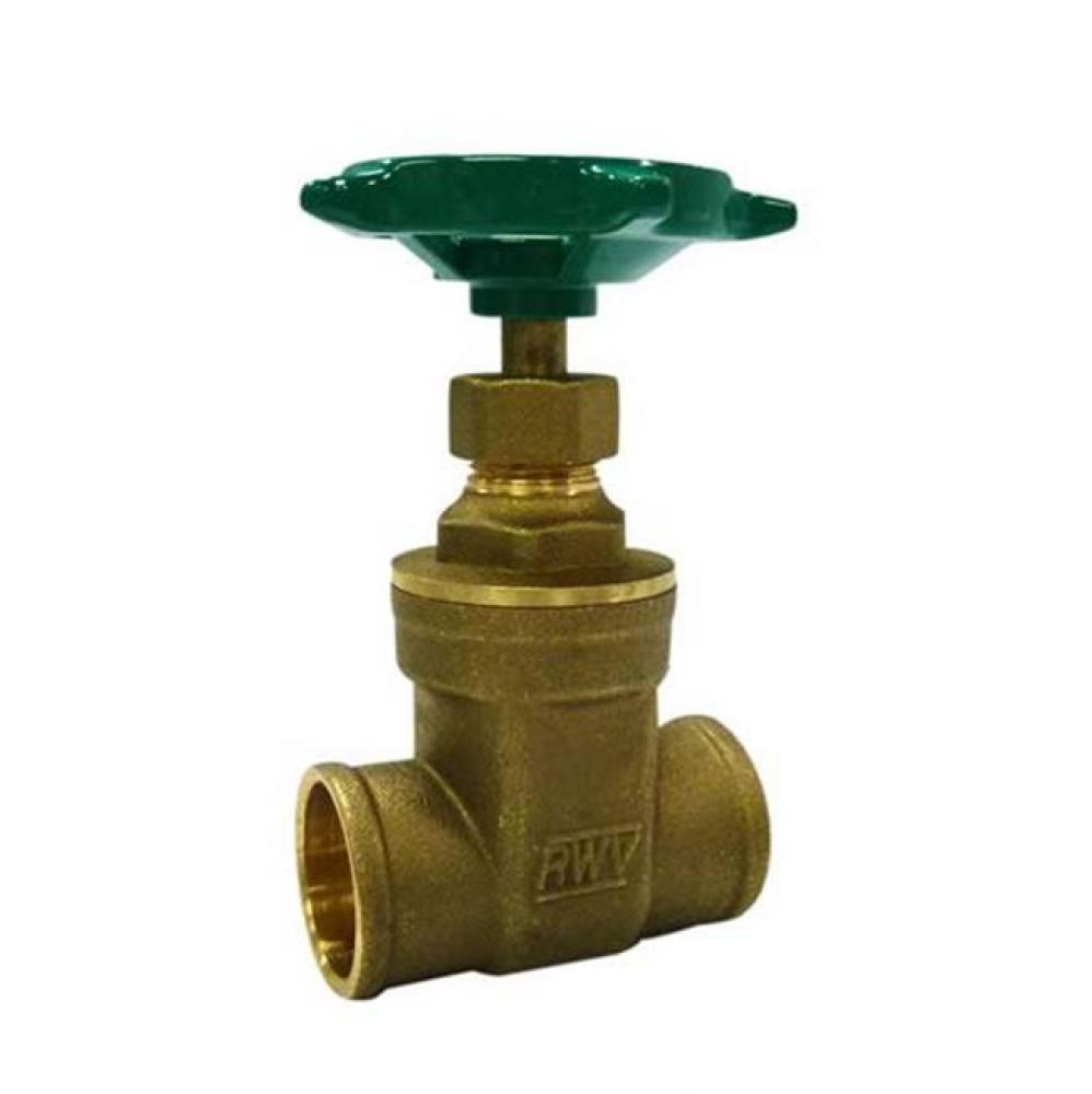 1-1/2 IN 200# WOG,  Cast Brass Body,  Solder Ends,  Non-Rising Stem