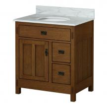 Sagehill Designs AC3021DN - 30''W x 21''D x 33-1/2''H Vanity Base, 1 Door, 2 Drawers