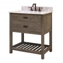 Sagehill Designs BK3021D - 30''W x 21''D x 34''H 1 Drawer Vanity w/ Open Shelf