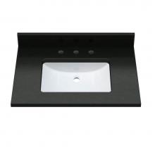 Sagehill Designs RW3122-MB - 31''W x 22''D x 1-3/16'' Midnight Black Granite Top Pre-mounted Whit