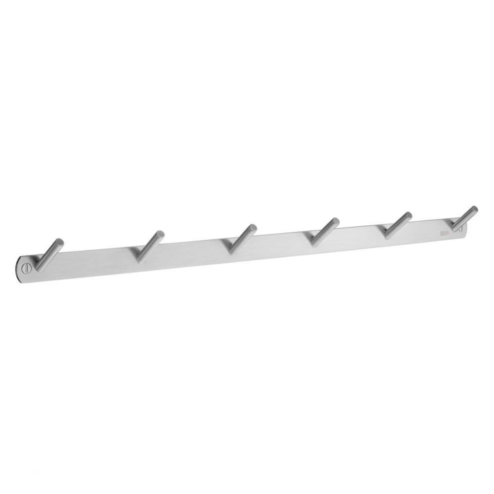 Rack 6 Hook Brushed Stainless Steel